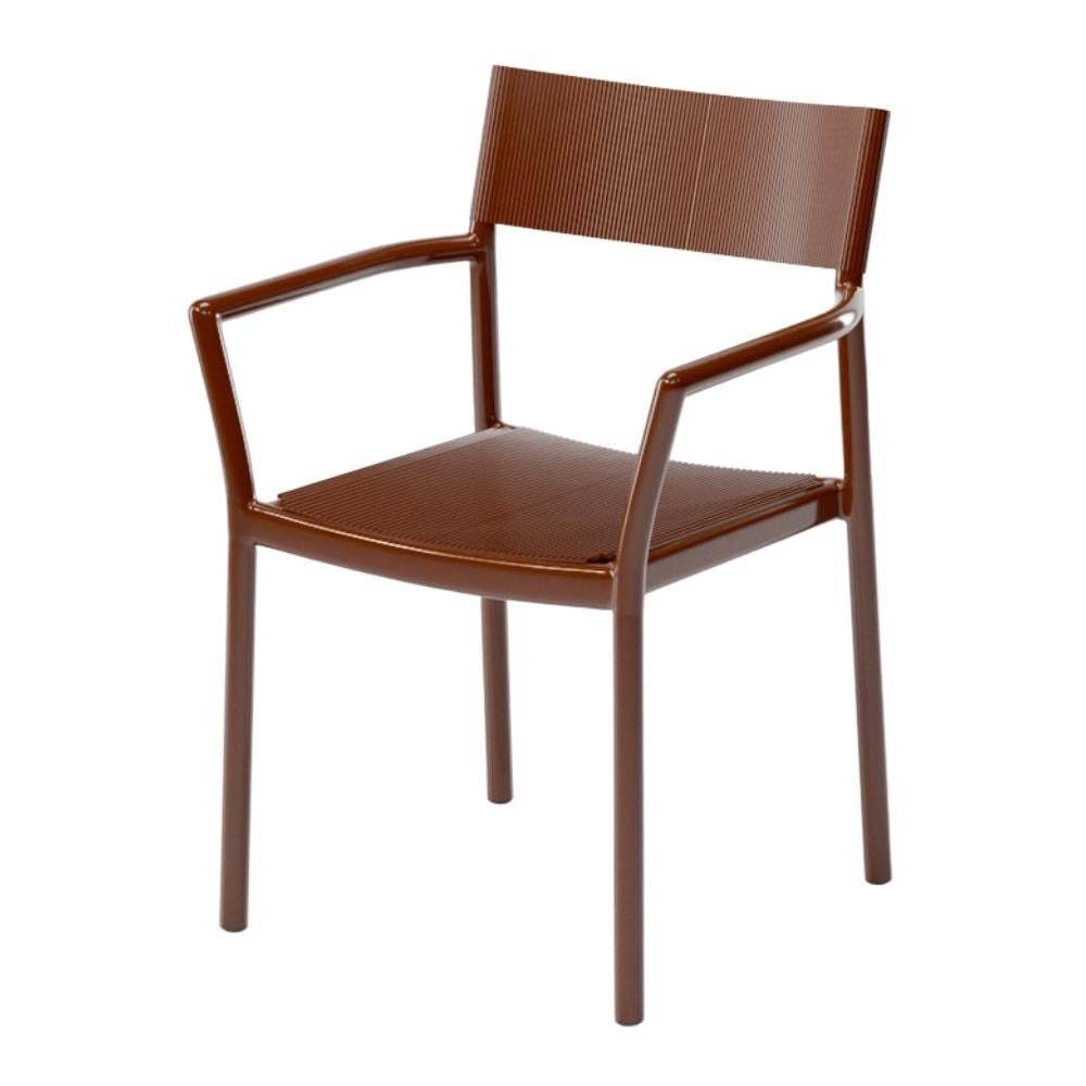 Passage Kolçaklı Sandalye - Terre Sienne Glossy (CH3) - Plastico (PLS)