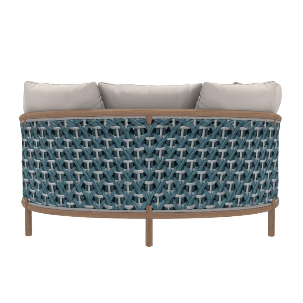 Patio Kanepe - Frame Natural Teak - Rope Laguna Light Grey