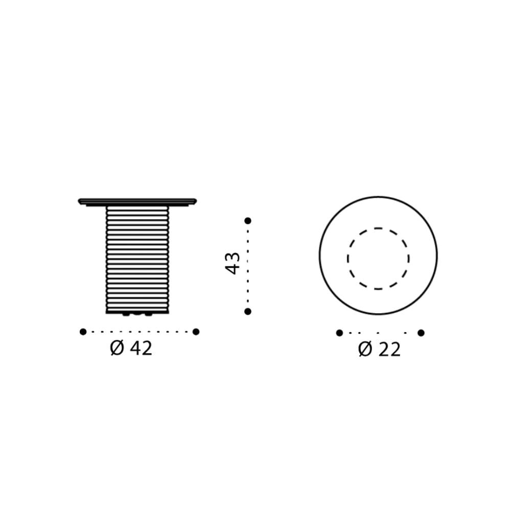 Patio Yan Sehpa - Frame - Rope Laguna - Tabla Nebbia -(42x43 cm)