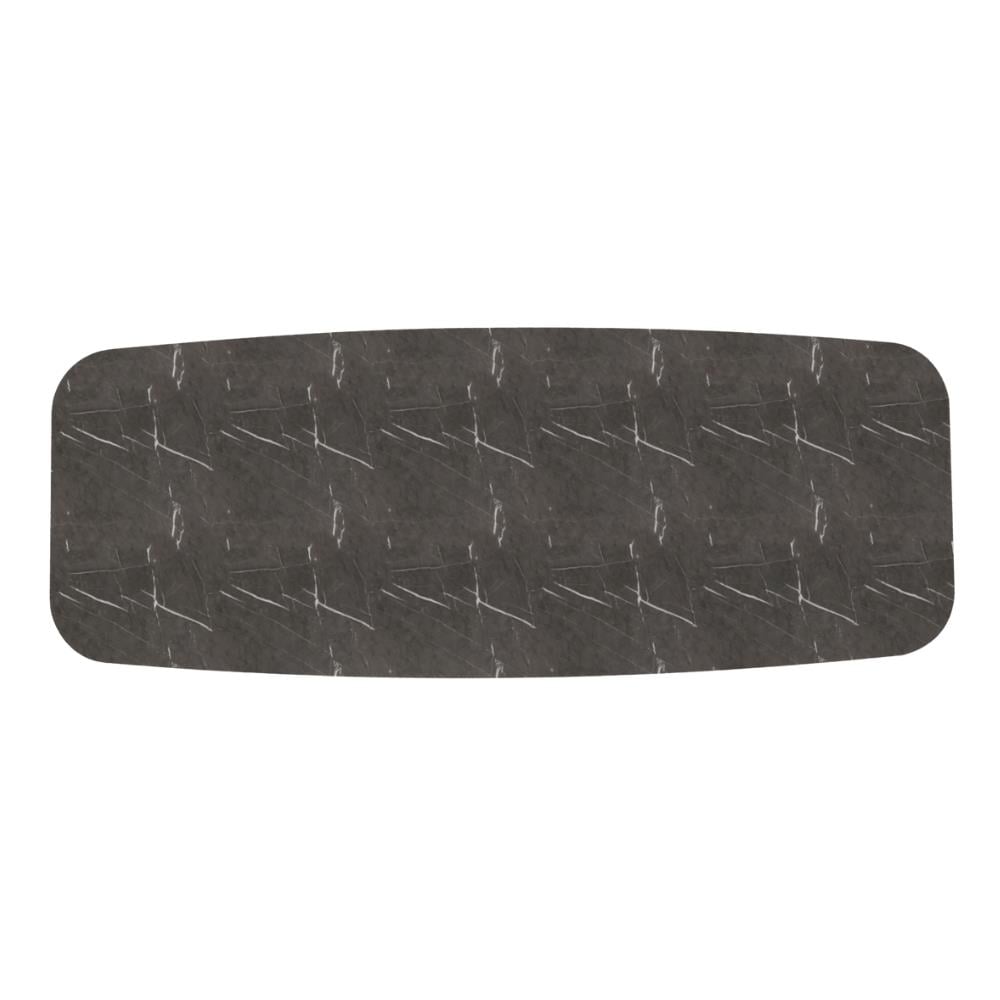 Plinto Biscuit Yemek Masası-Base (Y2W)-Bronzed Brass Basse Y Plinth 2W-Top Grey Stone Glossy Marble(110-280)