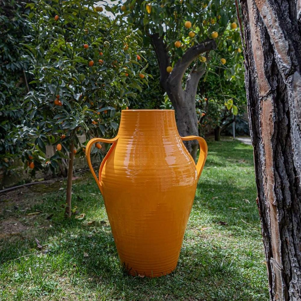 Quartara Seramik Vazo - 40 cm - Giallo Aureo