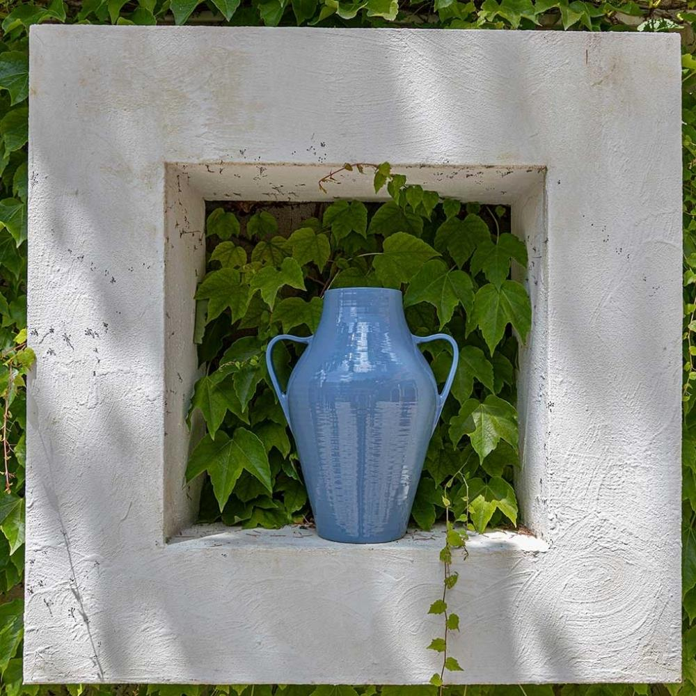 Quartara Seramik Vazo - 60 cm - Blu Risacca