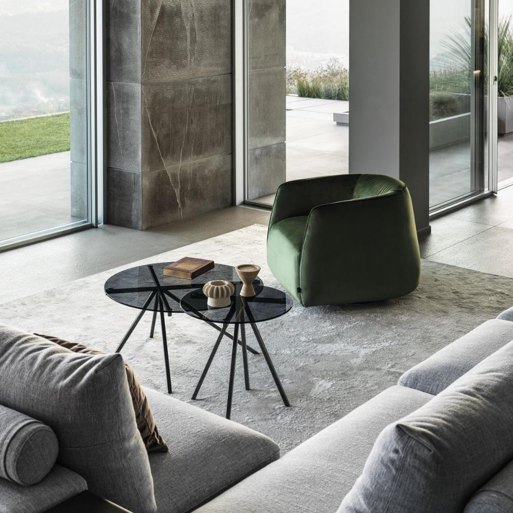 Ray Yan Sehpa-Frame Lacquered Gold (M325)-Top Transperent Bronze (C159)