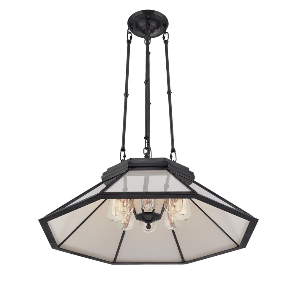 Rivington Avize- Medium-Bronze with White Glass