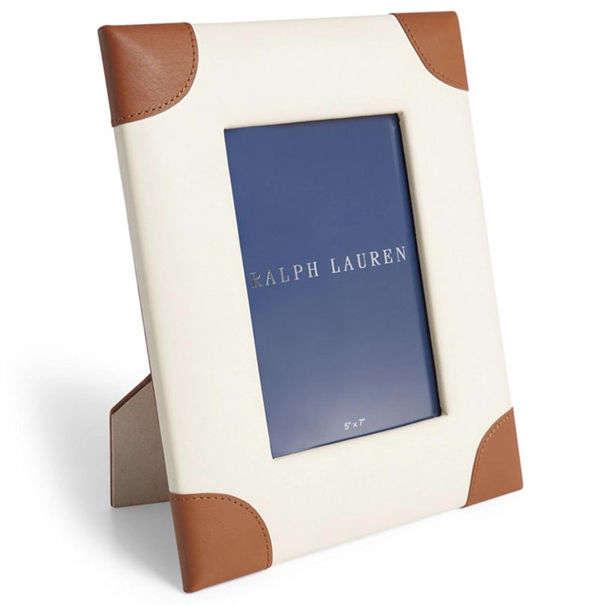Ralph Lauren Ryan Medium Brown Cream Photo Frame