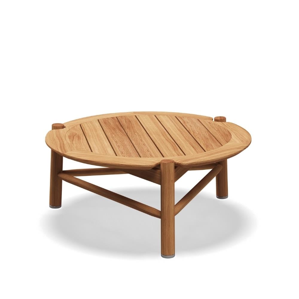 Salina Yuvarlak Orta Sehpa - Natural Teak