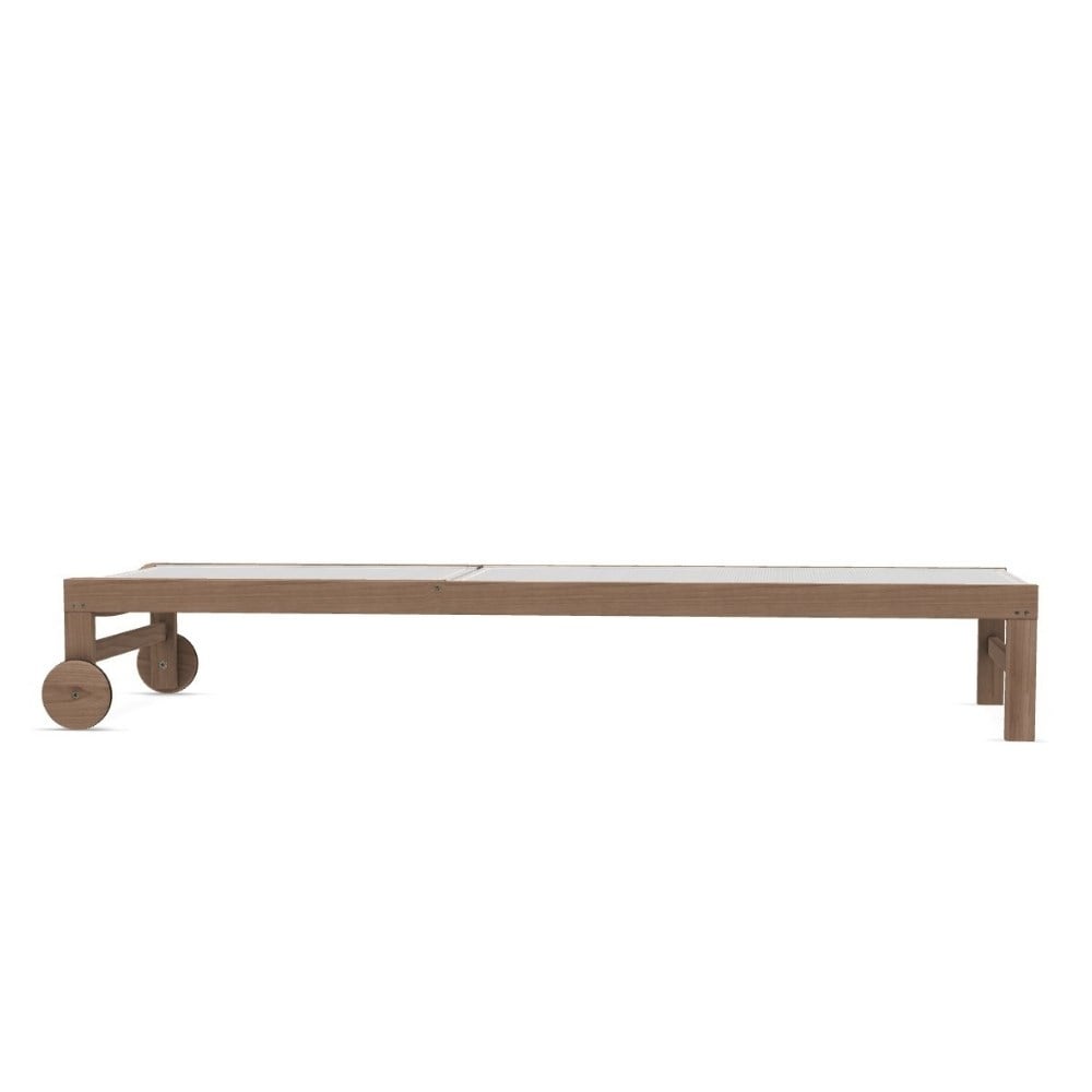 Sand Şezlong-Teak-Kumaş White Ethitex