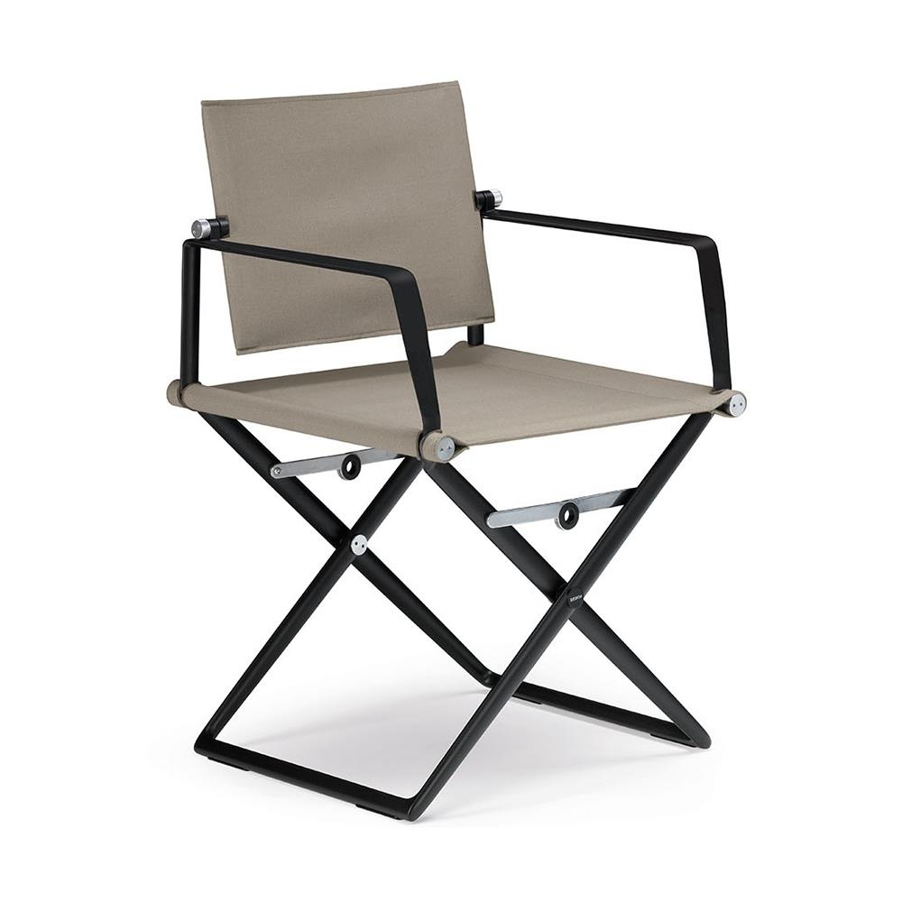 Seax Sandalye-İskelet Black Pepper-Kumaş Sail Taupe-Kol Metal