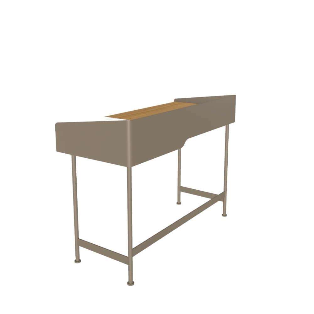 Secret Konsol - Frame Sand Lacquered (M312) - Top Natural Oak (L009) - Edge  Sand Lacquered (M312) - Sand (Q408) -  Calacatta Glosy (CM012)