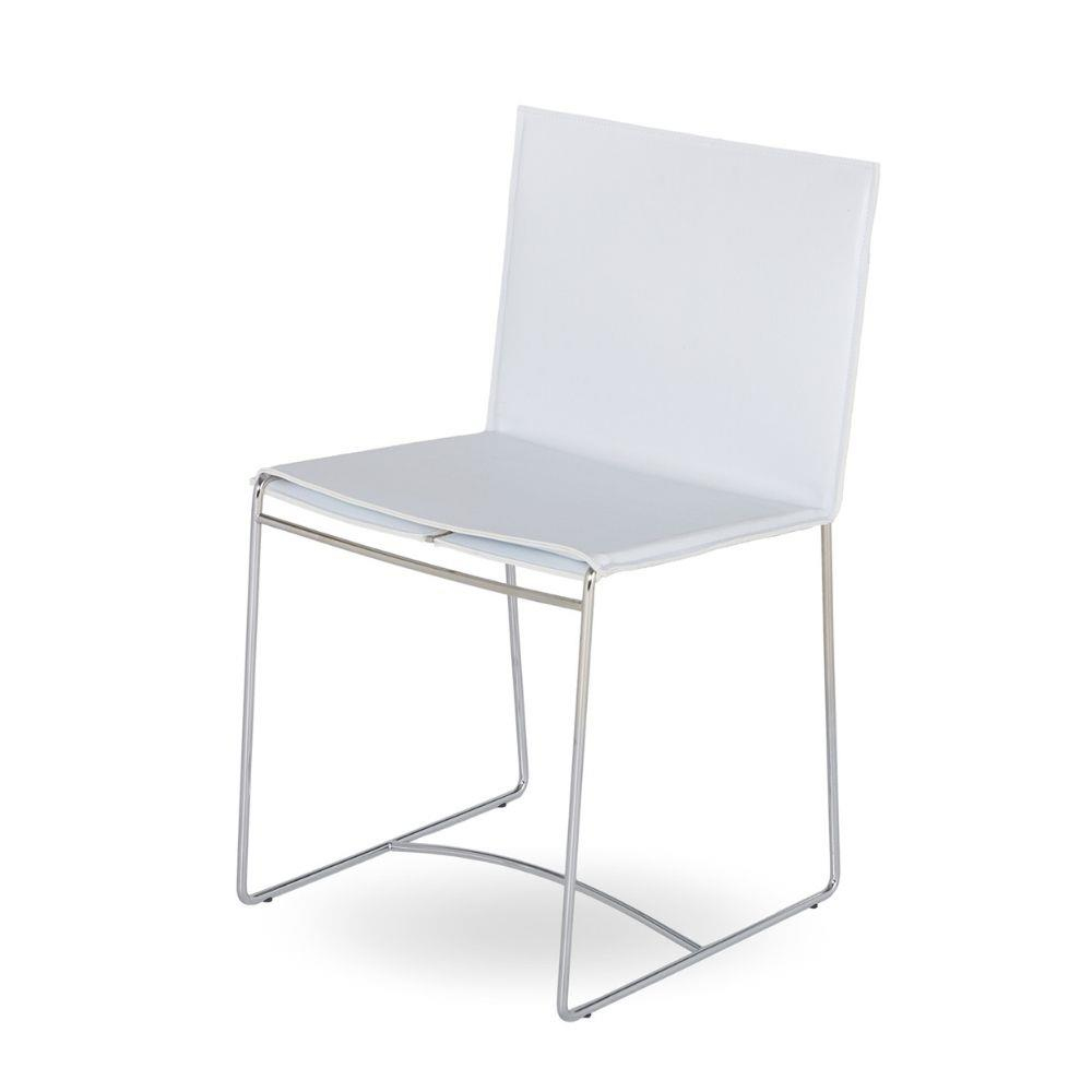 Venüs Kolsuz Sandalye-Krom Beyaz