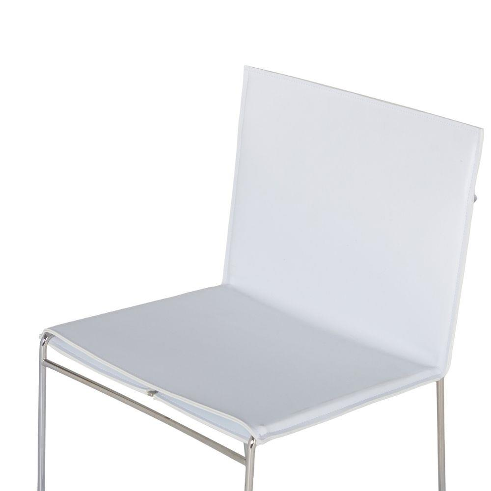 Venüs Kolsuz Sandalye-Krom Beyaz