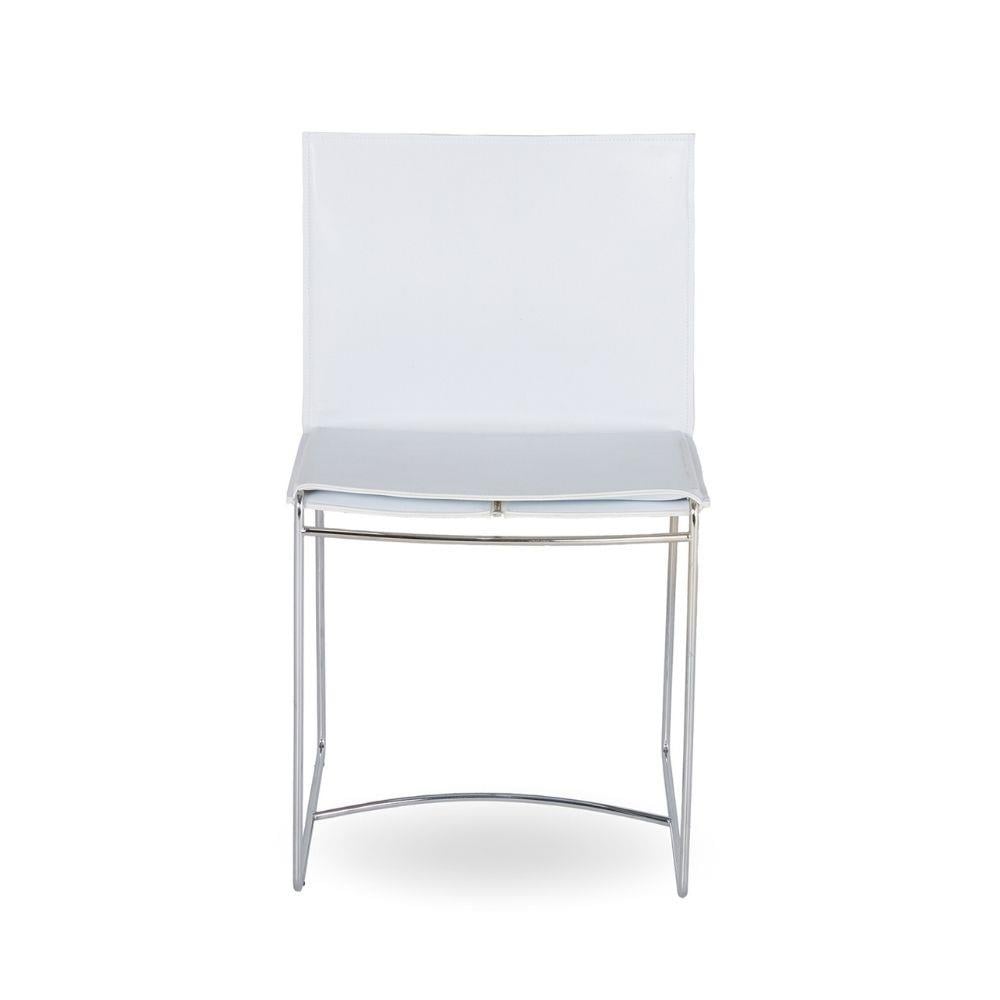 Venüs Kolsuz Sandalye-Krom Beyaz