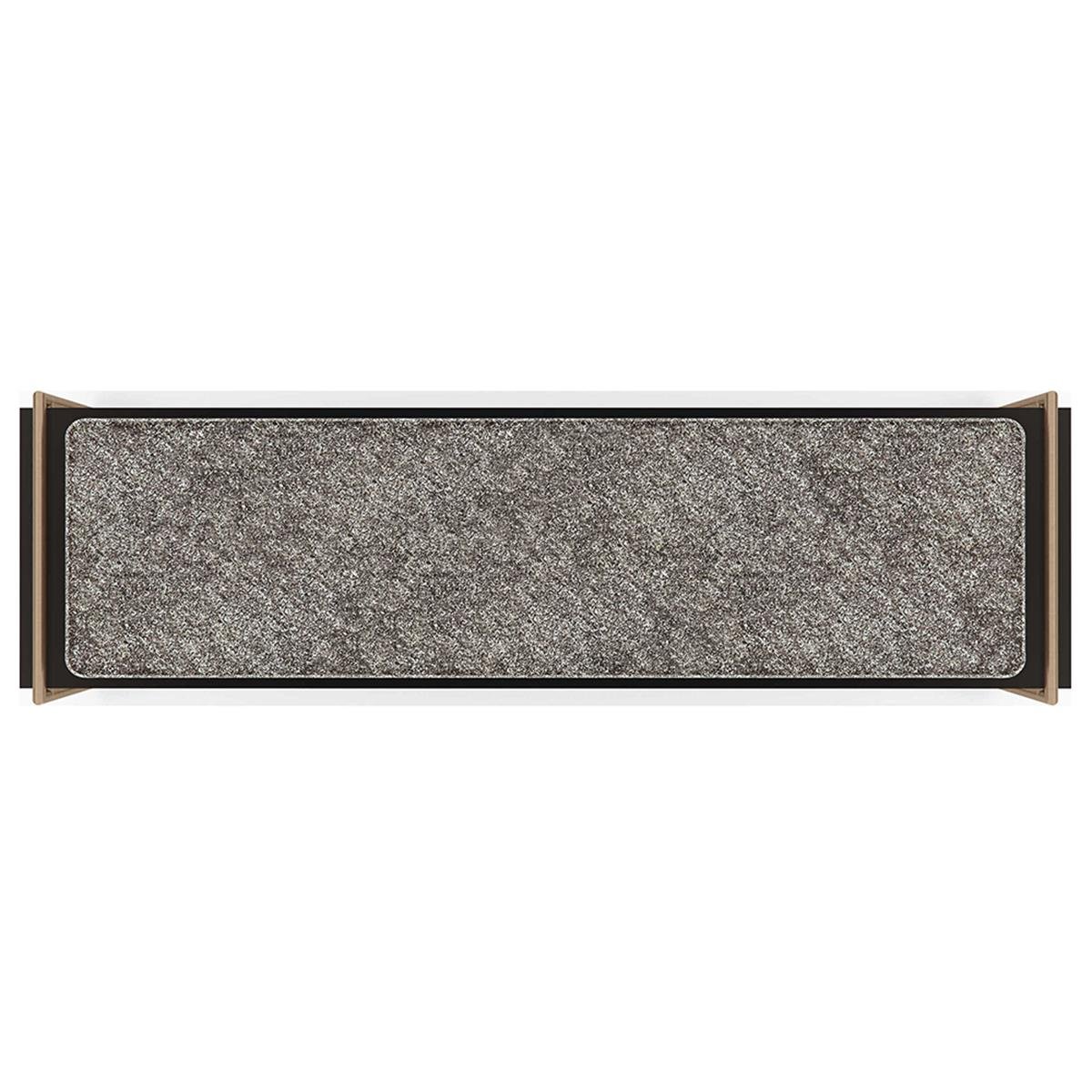 Slim Line Bench Puf-Finish Dark Chocolate-Champagne Gold