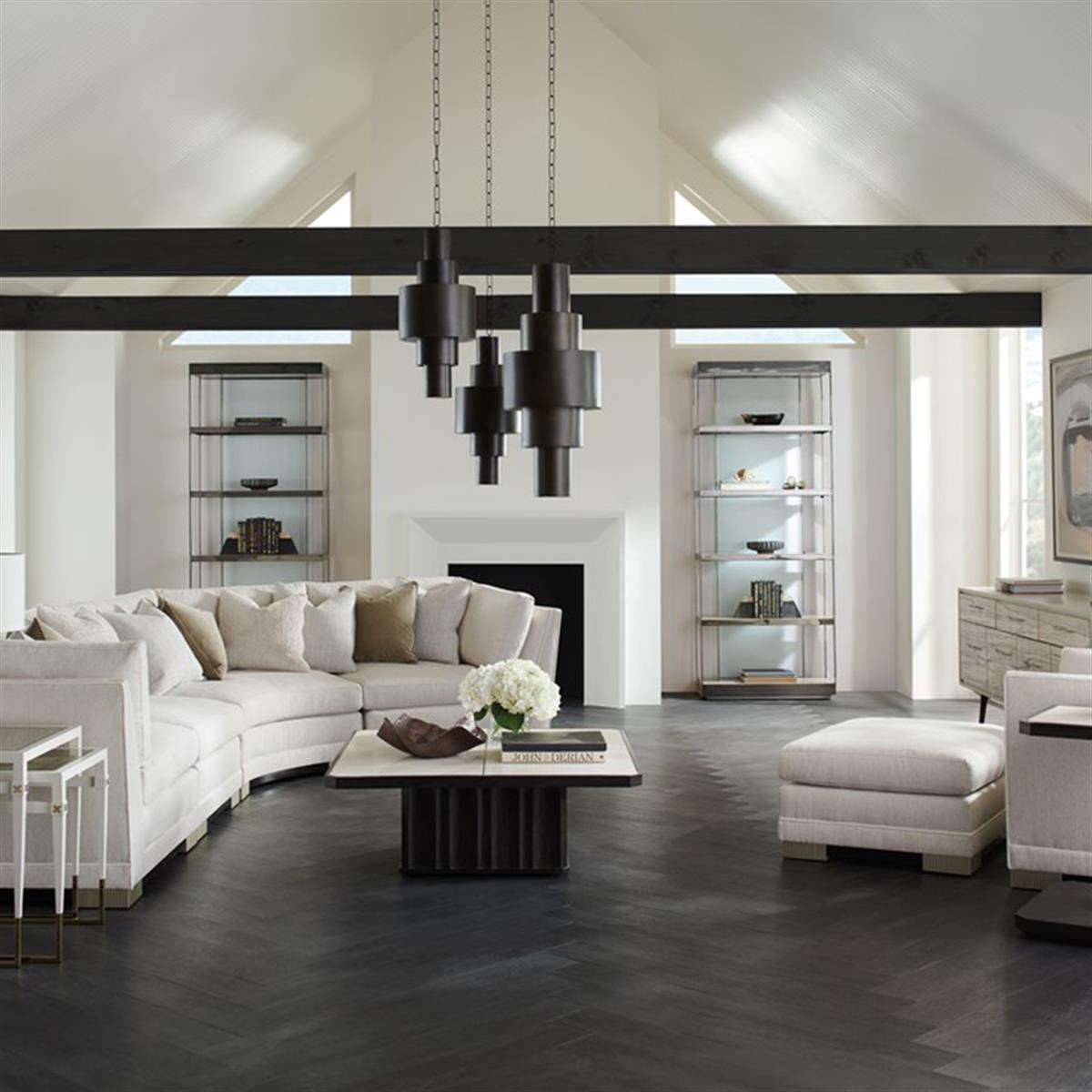 Solid as a Rock Sehpa-Finish Charred Bark-Almost Black