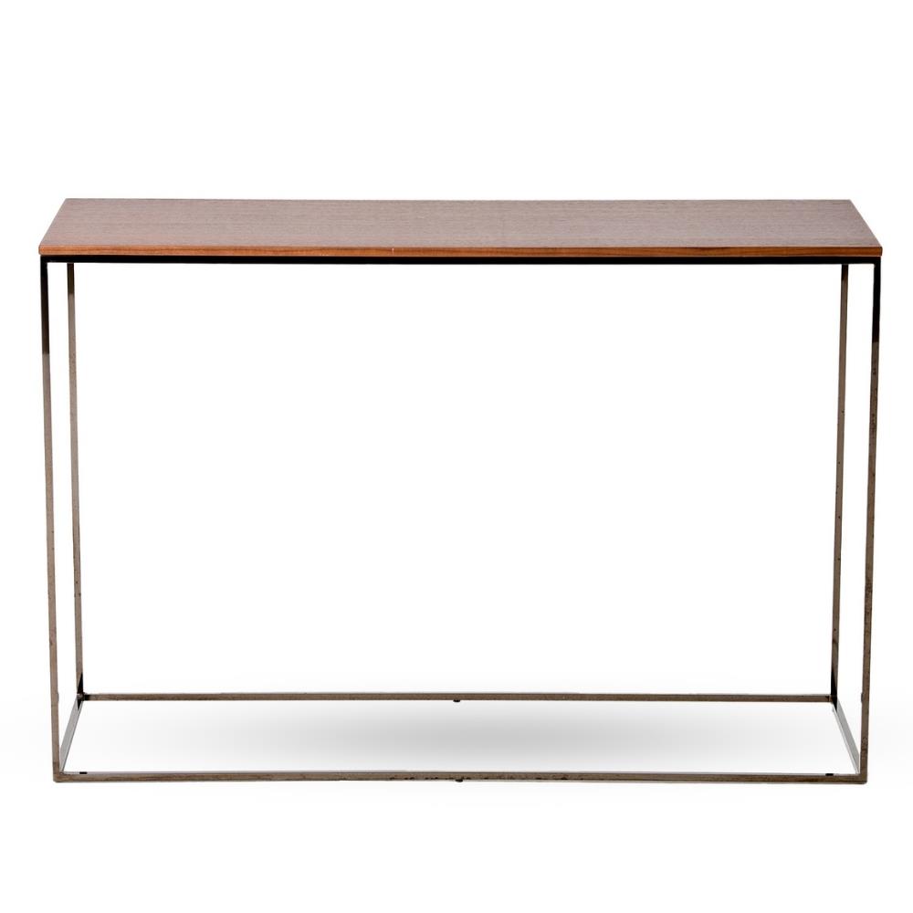 Space Konsol-Tabla Dark Walnut-Ayak Black Chromed