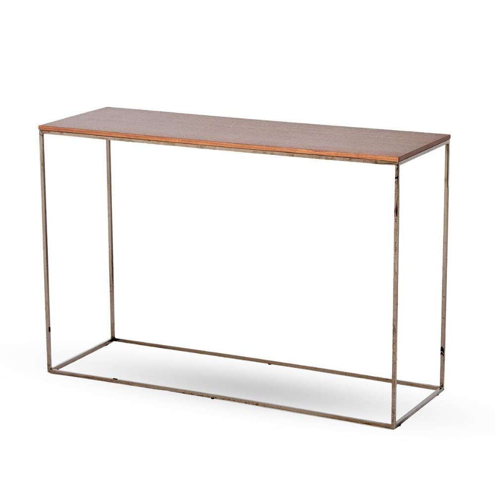 Space Konsol-Tabla Dark Walnut-Ayak Black Chromed