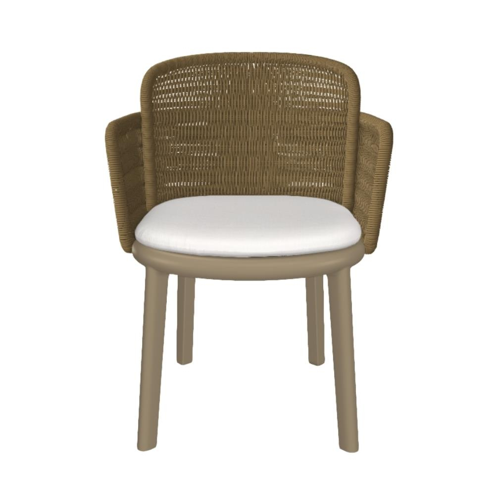 Suro Kollu Sandalye - Frame Aliminyum Clay - Weave Hemp