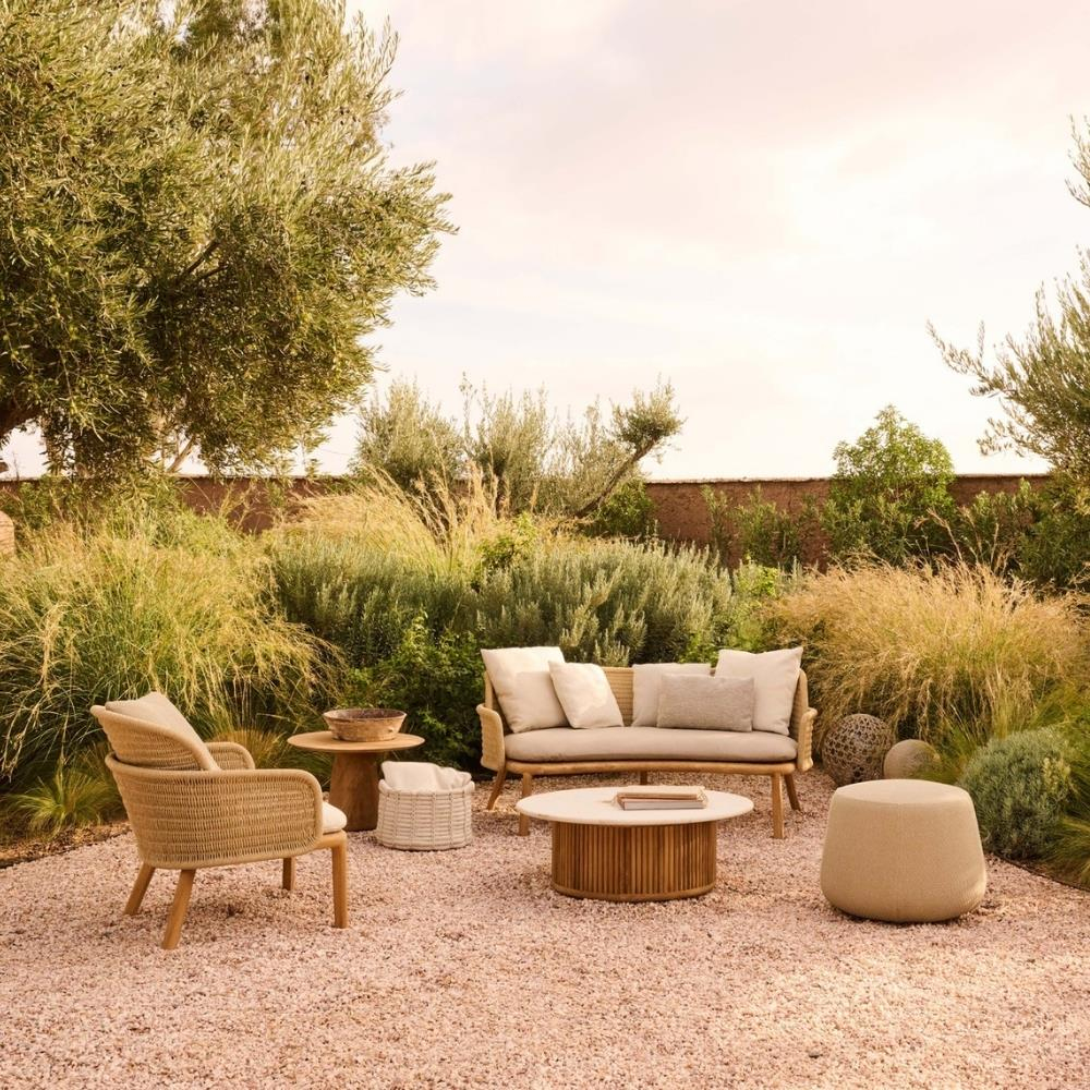 Suro Teak Üçlü Bank - Weave Hemp - Minder Sırt ve Oturum Minderi Naram Warm Cotton F kategori