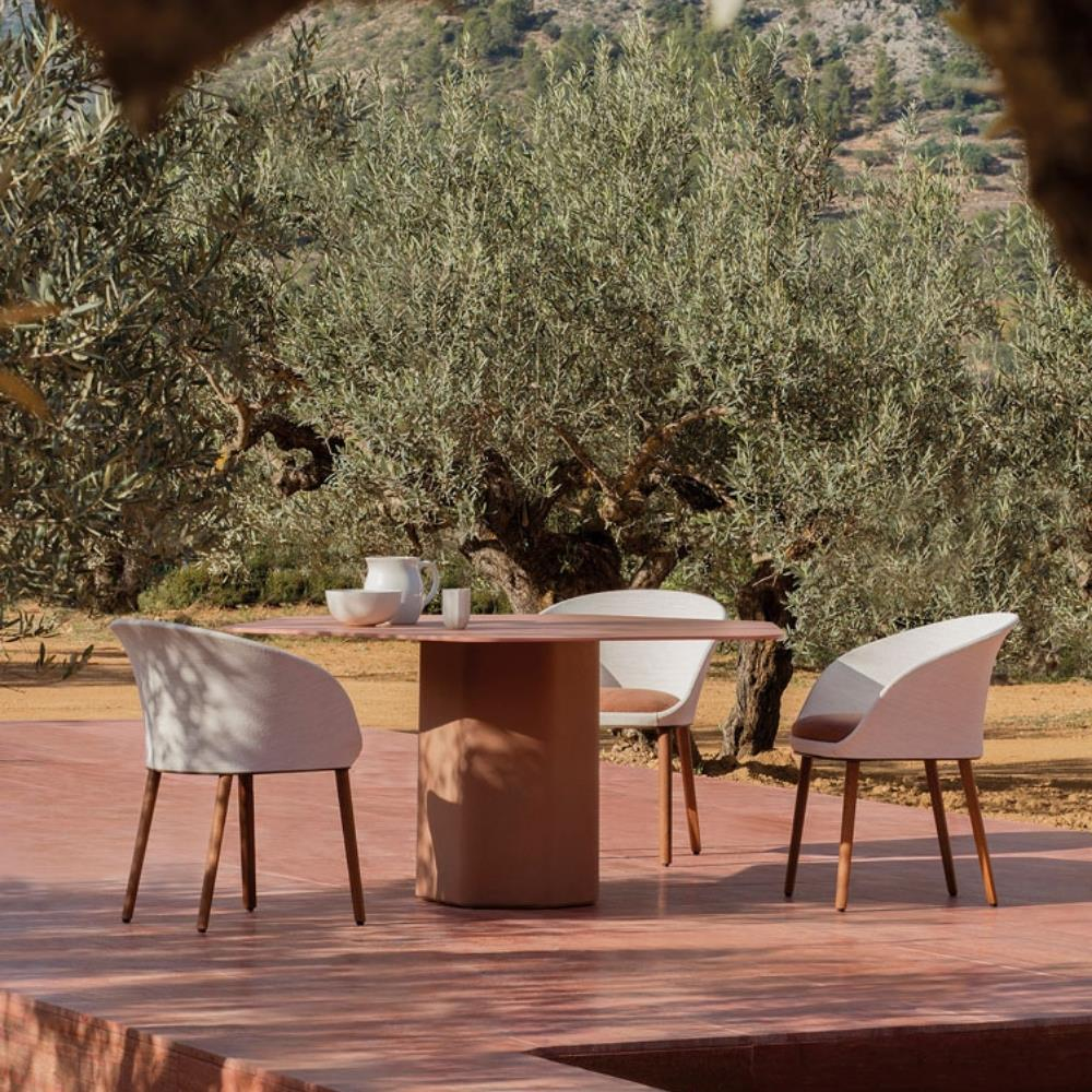 Talo Hexagonal Yemek Masası (C702)(H160) - Concrete Base (C2) - HPL Top Italian Slate (321)