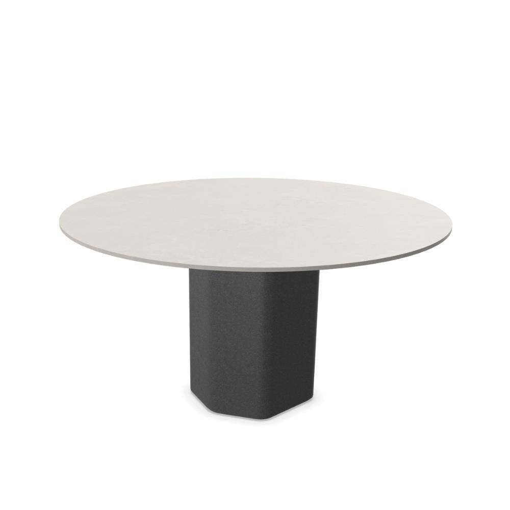 Talo Yuvarlak Yemek Masası (140) - Concrete Base (C2) - Dekton Top Argentium (K2)