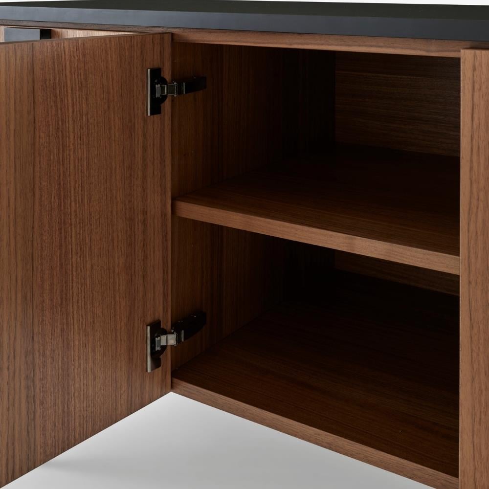 Tanis Büfe-Walnut-Black Fenix Laminate