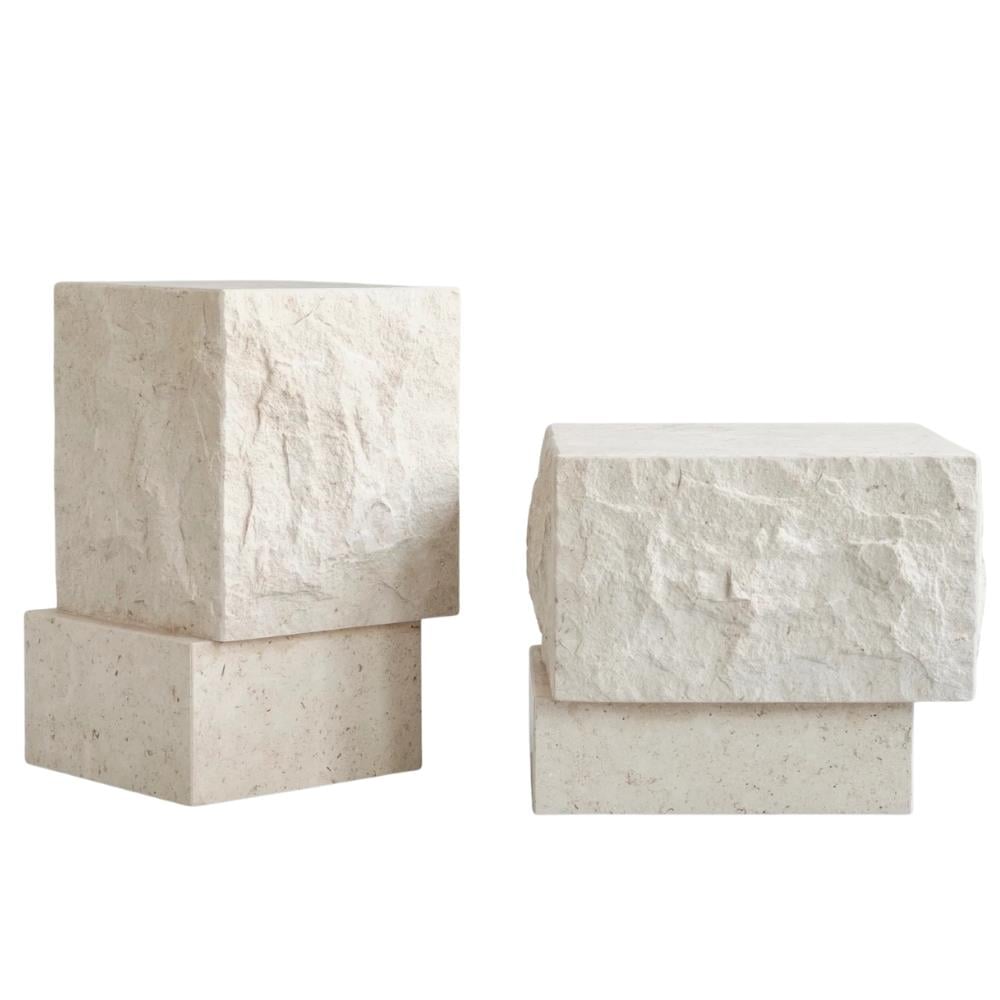 Temple Coffee Table Alçak - Limestone