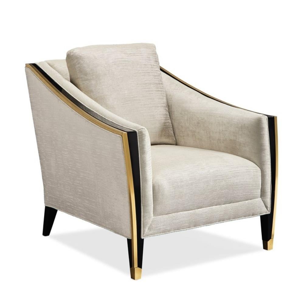 The Couturier Tekli Koltuk-Finish Laque Noire-Signature Brass