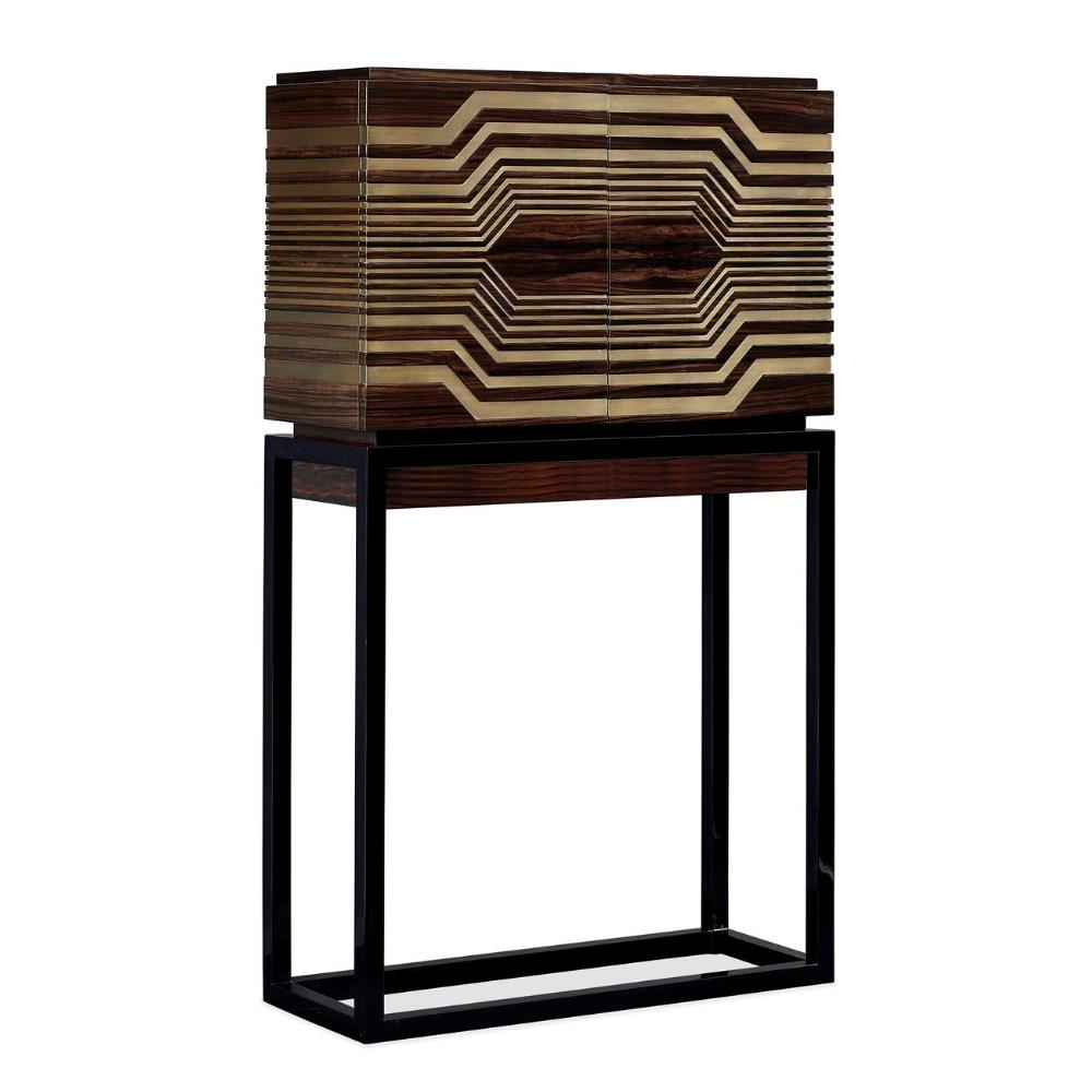 The Divergent Yüksek Konsol-Finish Natural Ebony-Urban Black-French Brass