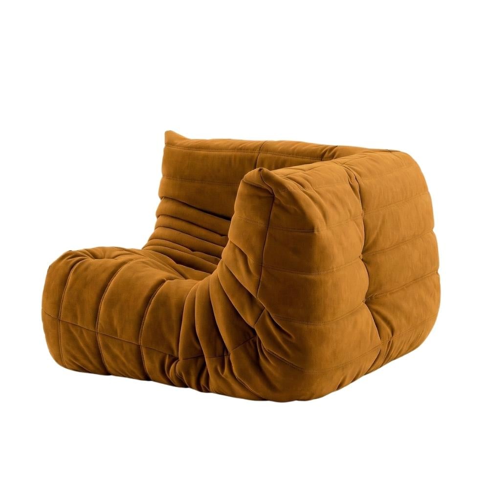 Togo Köşe Modül-Kumaş Alcantara (Y477)-Dark Camel-(Grade S)