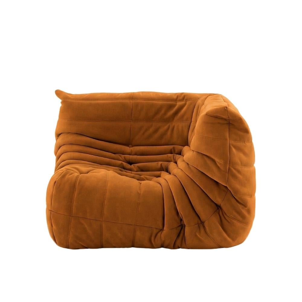 Togo Köşe Modül-Kumaş Alcantara (Y477)-Dark Camel-(Grade S)