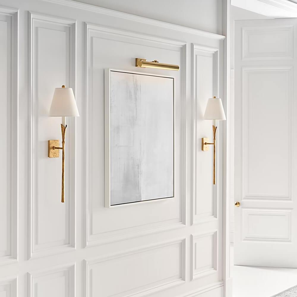 E.F. Chapman Cabinet Makers Tablo Aydınlatması -  Bronze - 2 x 25 watts Keyless T – W46 H9cm