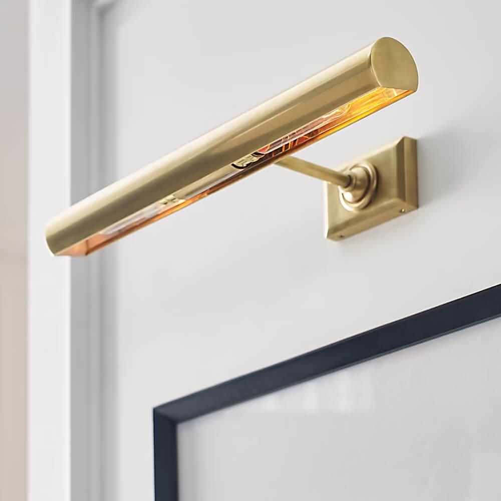 E.F. Chapman Cabinet Makers Tablo Aydınlatması -  Bronze - 2 x 25 watts Keyless T – W46 H9cm