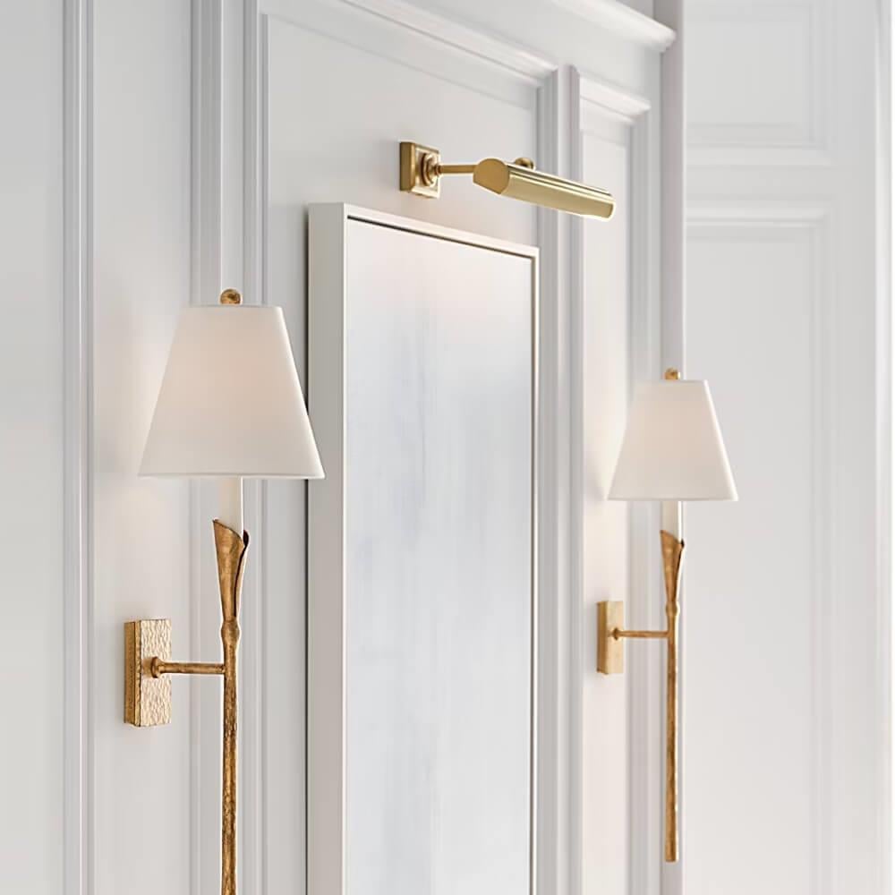 E.F. Chapman Cabinet Makers Tablo Aydınlatması -  Bronze - 2 x 25 watts Keyless T – W46 H9cm