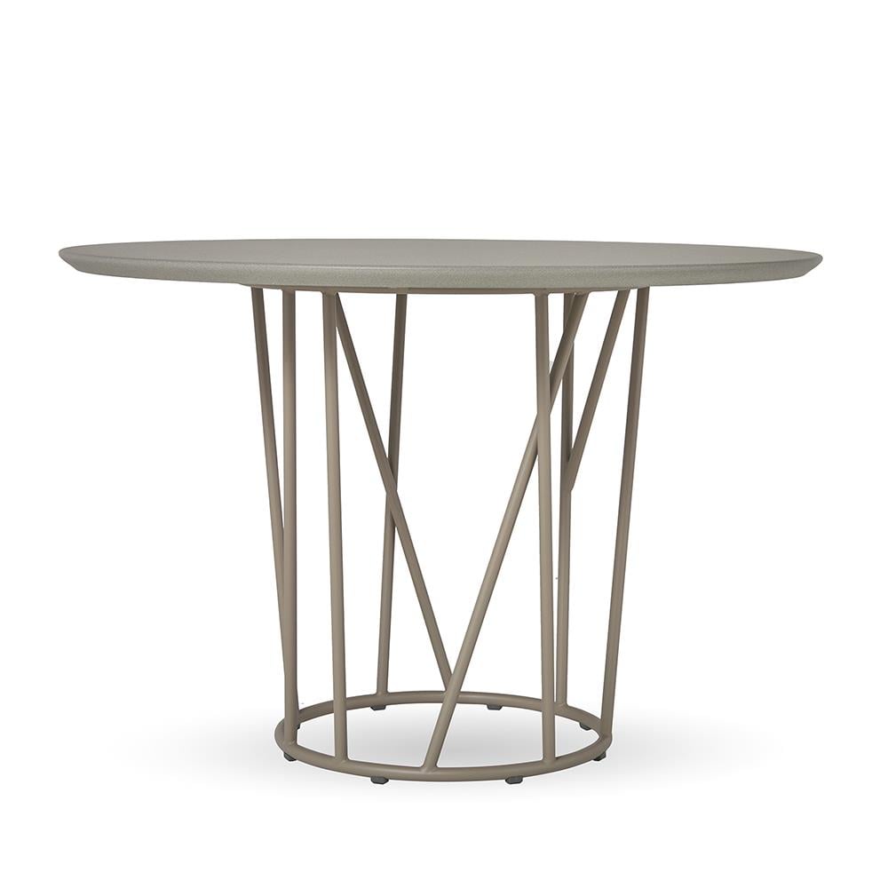 Wild Yemek Masası-Ayak Aluminium Pearly Gold (11)-Tabla Speckled Grey