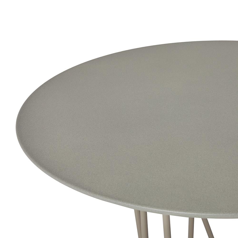 Wild Yemek Masası-Ayak Aluminium Pearly Gold (11)-Tabla Speckled Grey