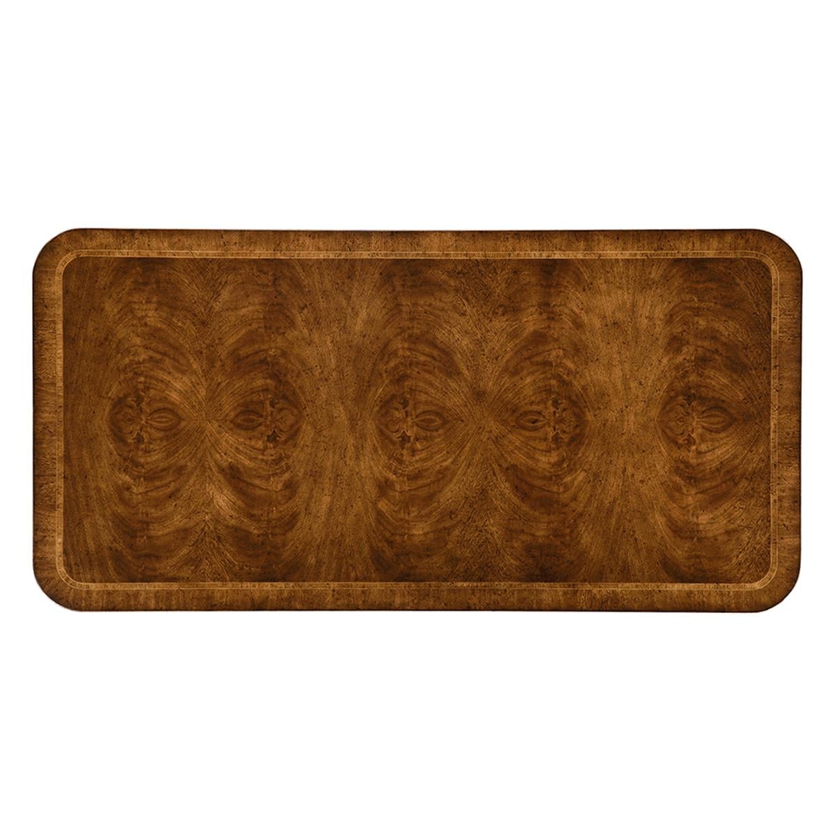 Windsor Yemek Masası - Regency style - Finish-Crw-02 (Medium Crotch Walnut)