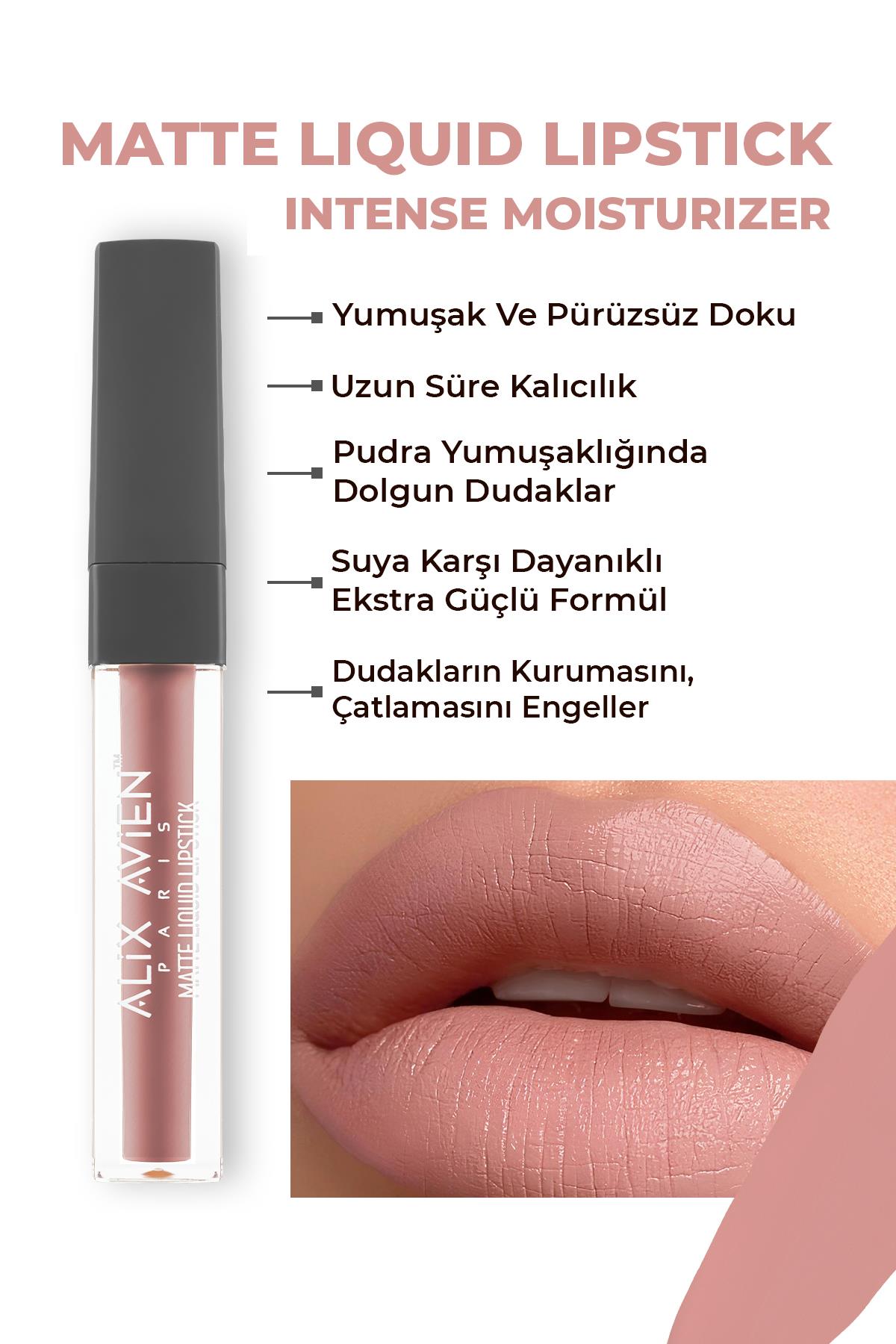 506 Dirty Pink Mat Bitişli Likit Ruj - 8 Saate Kadar Kalıcı Etki - Matte Liquid Lipstick