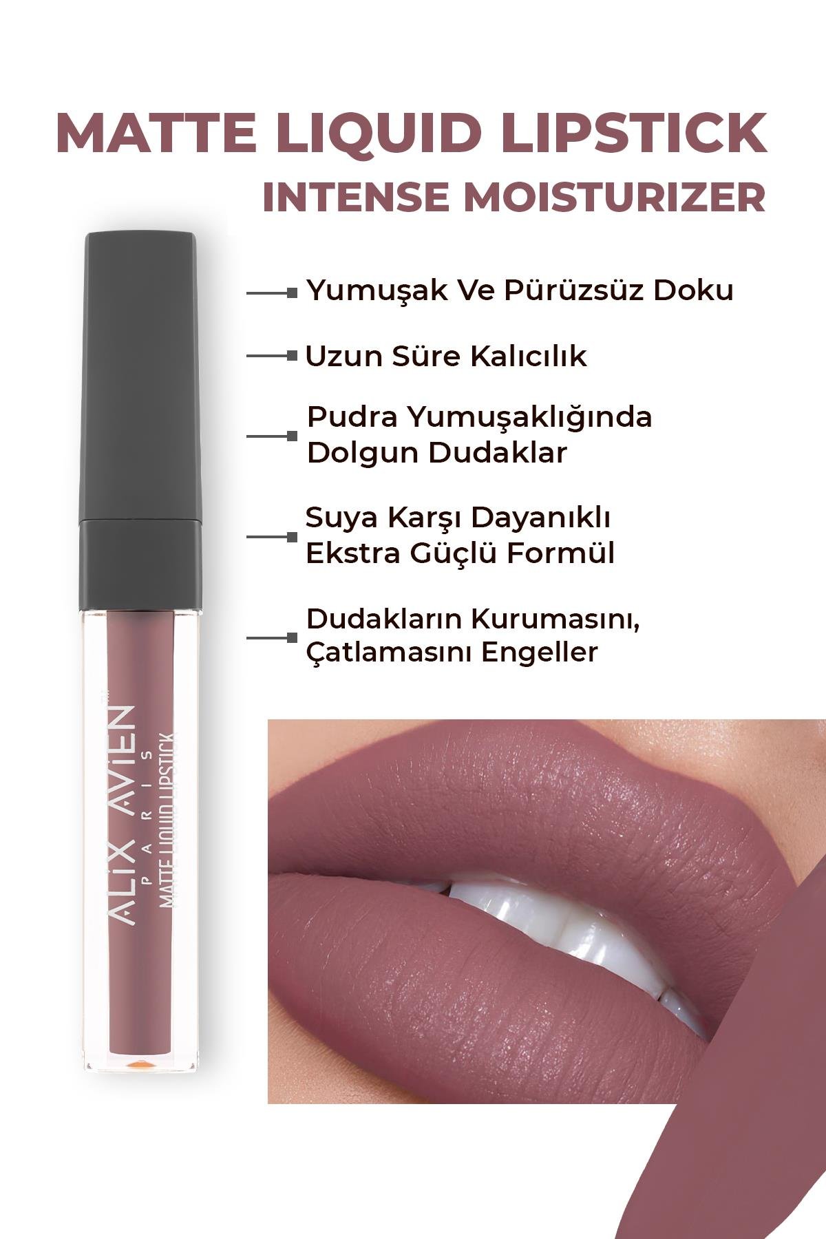513 Dry Cranberry Mat Bitişli Likit Ruj - 8 Saate Kadar Kalıcı Etki - Matte Liquid Lipstick
