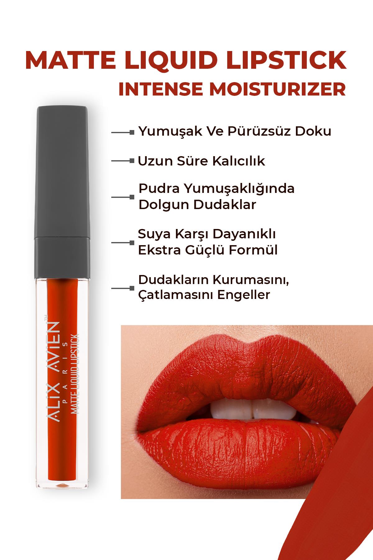 520 Red Carpet Mat Bitişli Likit Ruj - 8 Saate Kadar Kalıcı Etki - Matte Liquid Lipstick