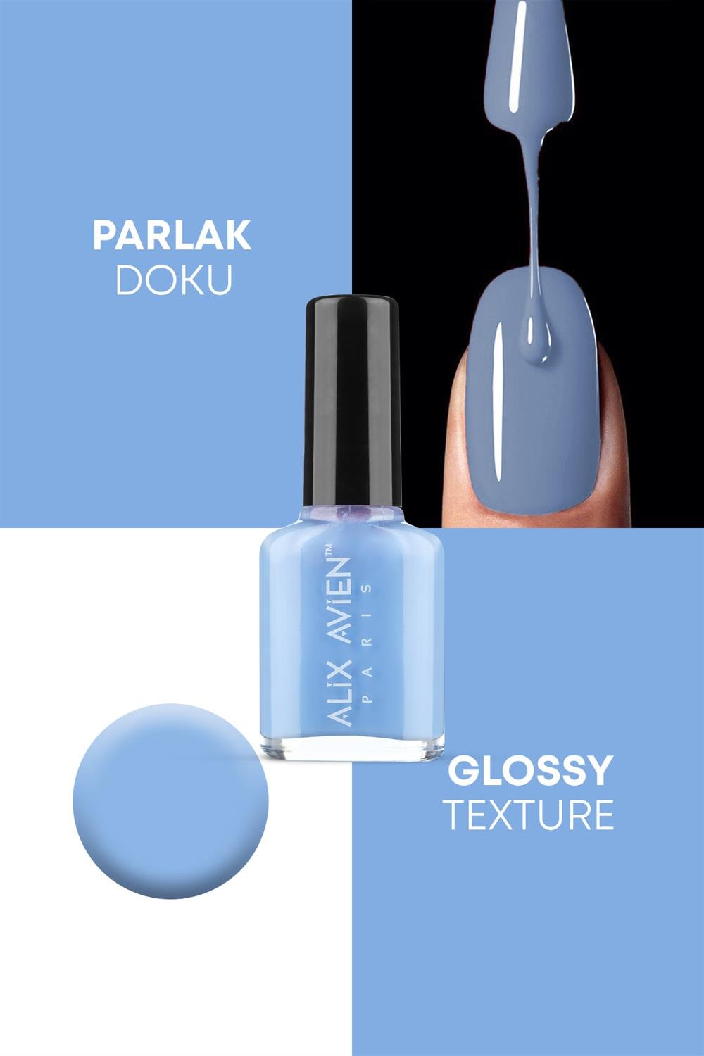 Açık Mavi 63 - Uzun Süreli Kalıcılık Hızlı Kuruma - Nail Lacquer 63