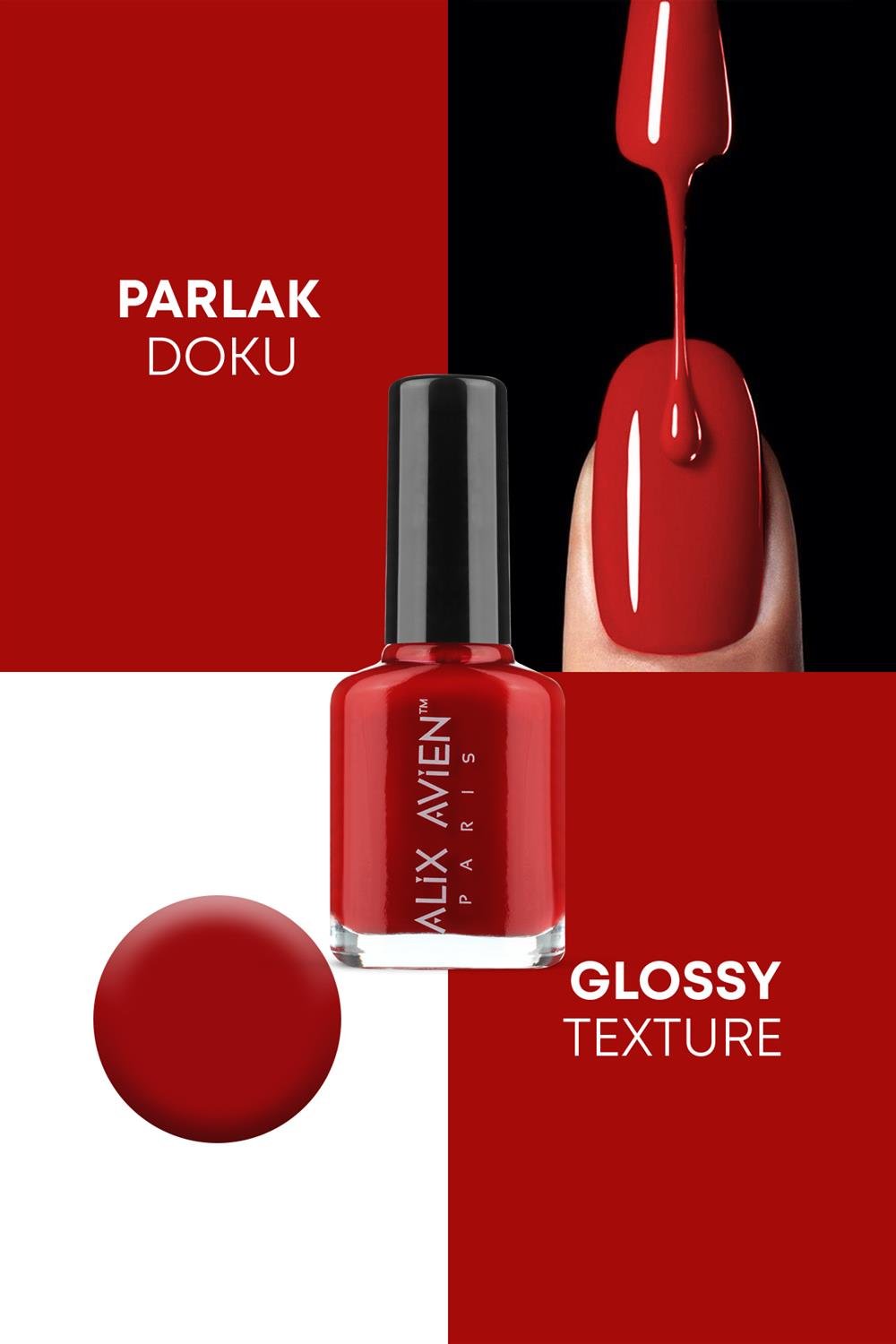 Ateş Kırmızı Oje 56 - Uzun Süreli Kalıcılık Hızlı Kuruma - Nail Lacquer 56