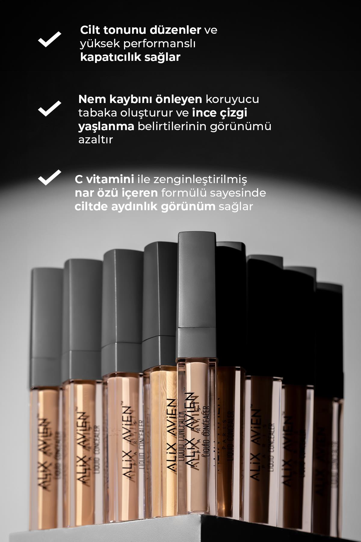 Aydınlık Görünüm Sağlayan Yoğun Likit Göz Altı Kapatıcısı - Liquid Concealer 107 Warm Desert