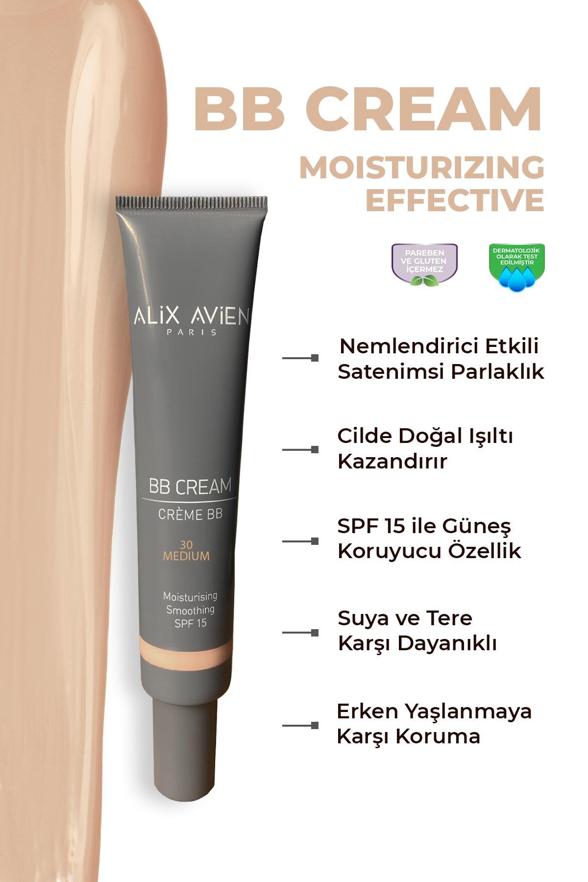 BB Krem Doğal Kapatıcı-Nemlendirici Etkili Satenimsi Parlaklık-BB Cream 30 Medium
