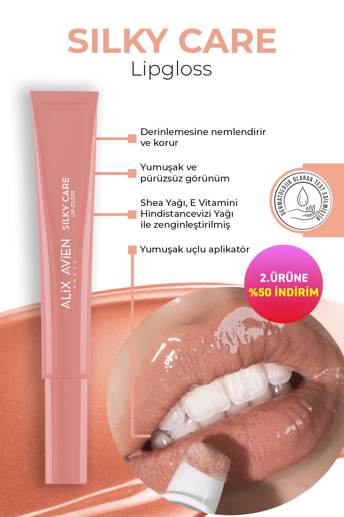Dolgun Görünüm ve Nemlendirici Etkili Dudak Parlatıcısı - Silky Care Lipgloss 302 Burnt Copper