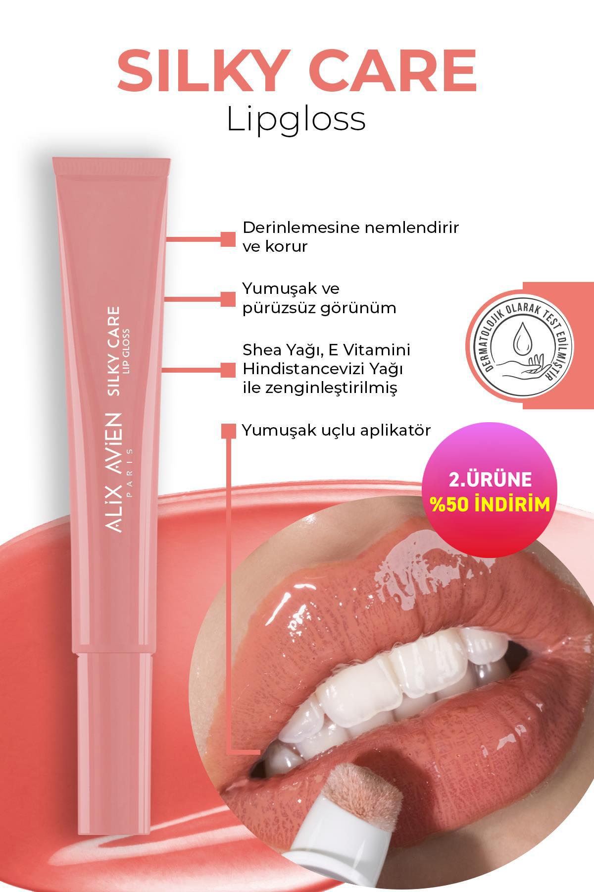 Dolgun Gürünüm ve Nemlendirici Etkili Dudak Parlatıcısı - Silky Care Lipgloss 305 Pink Terracotta