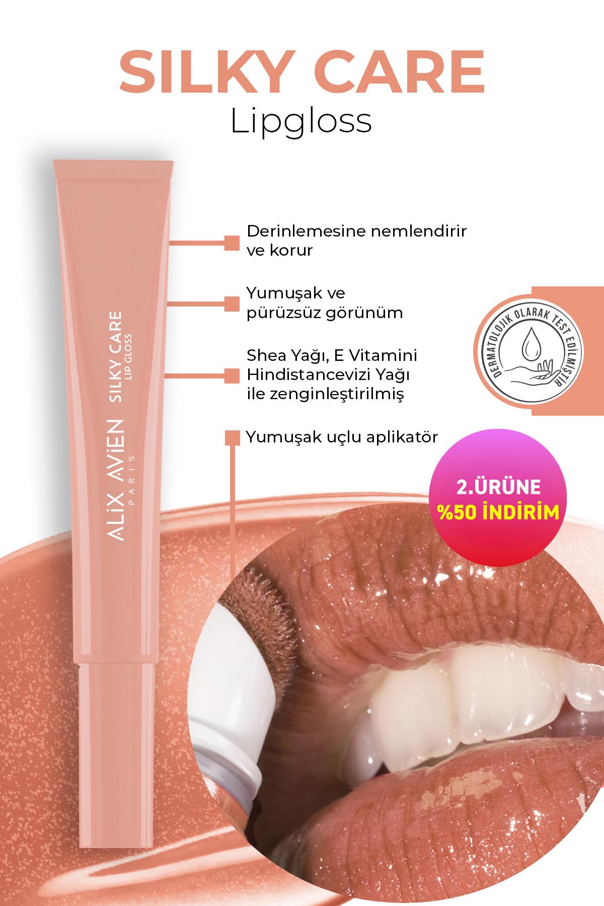 Dolgun Gürünüm ve Nemlendirici Etkili Dudak Parlatıcısı - Silky Care Lipgloss 301 Pure Copper