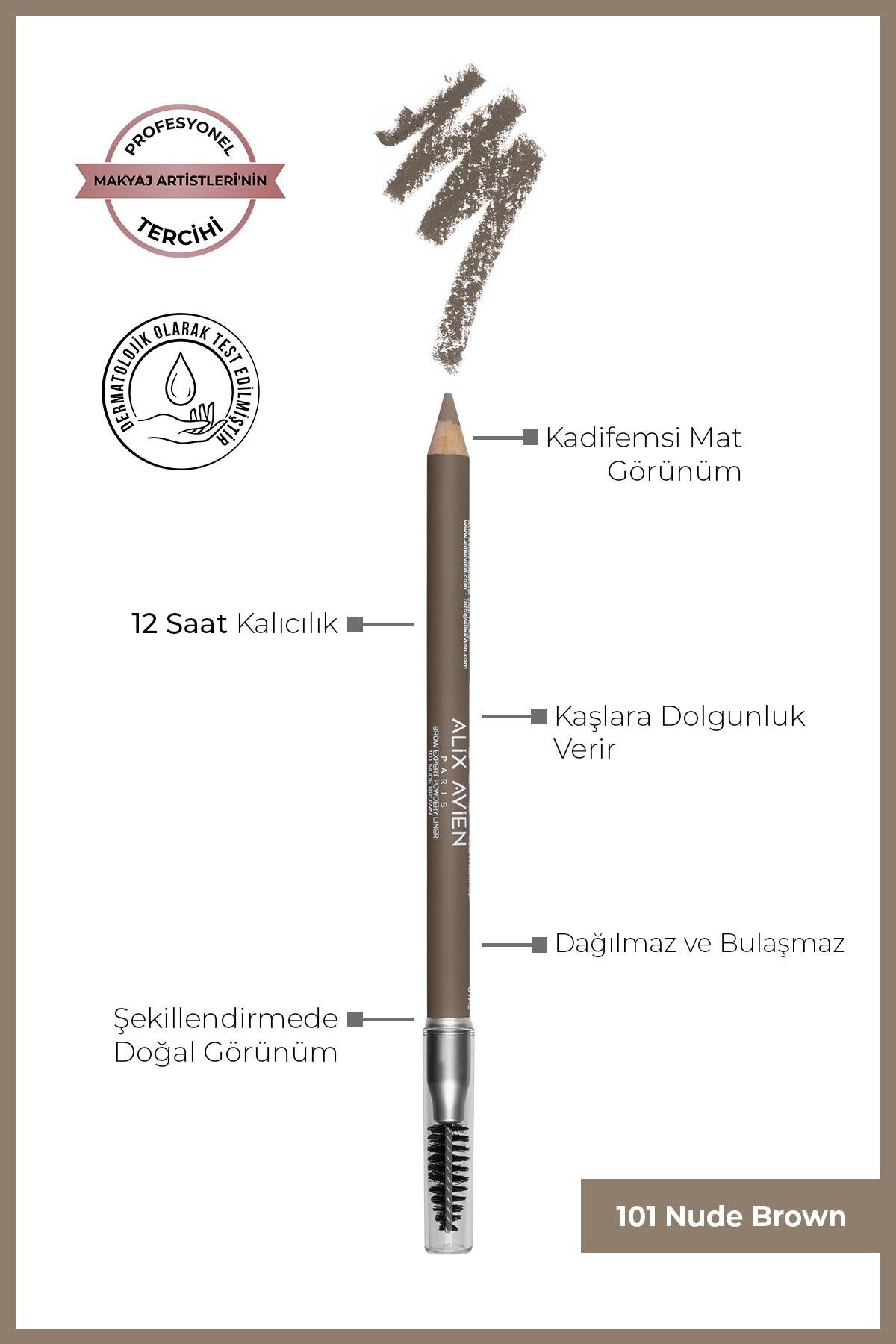 Fırçalı Kaş Kalemi 101  - EyeBrow Expert Powder Liner 101 Nude Brown