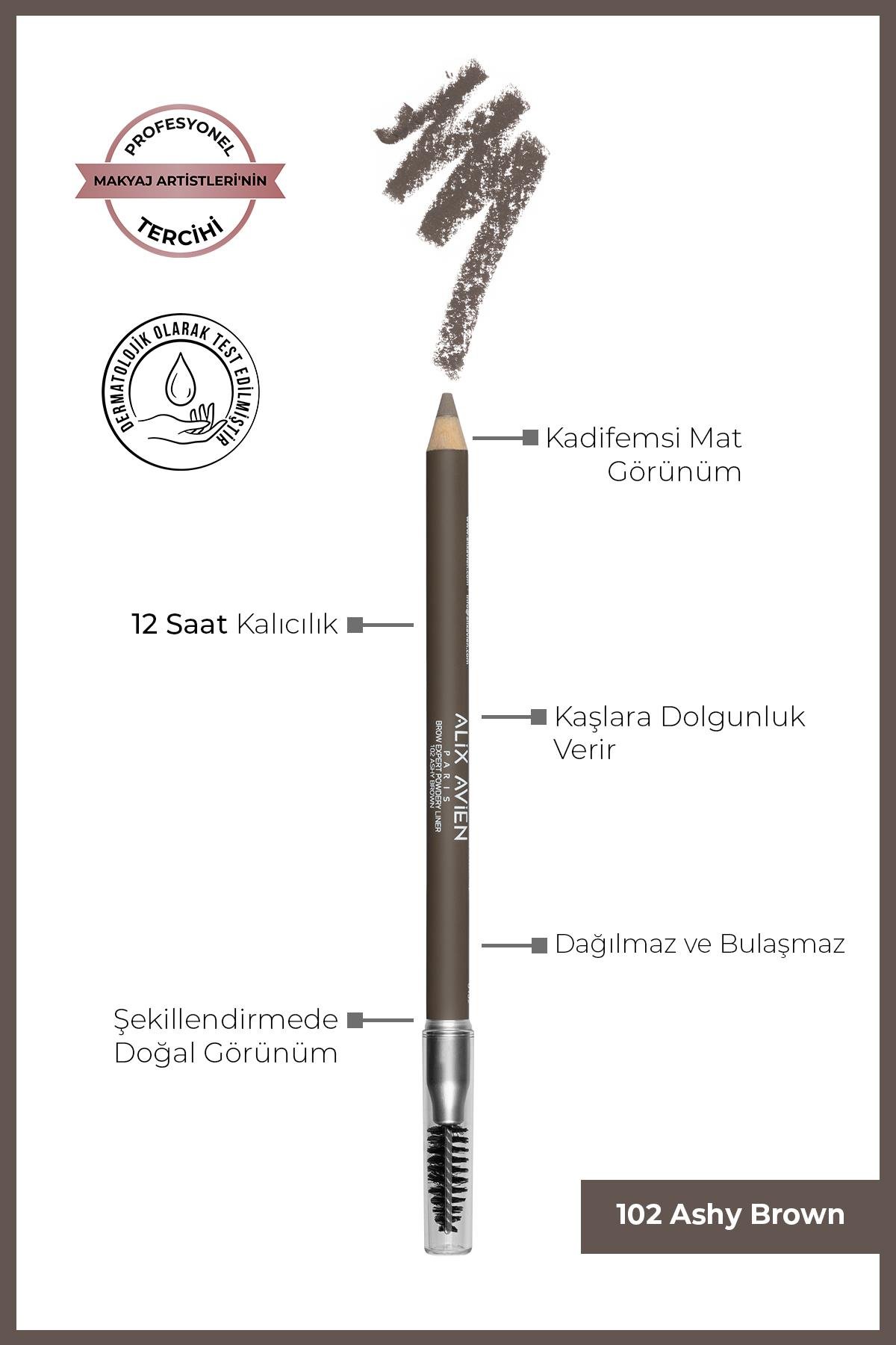 Fırçalı Kaş Kalemi 102 - EyeBrow Expert Powder Liner 102 Ashy Brown