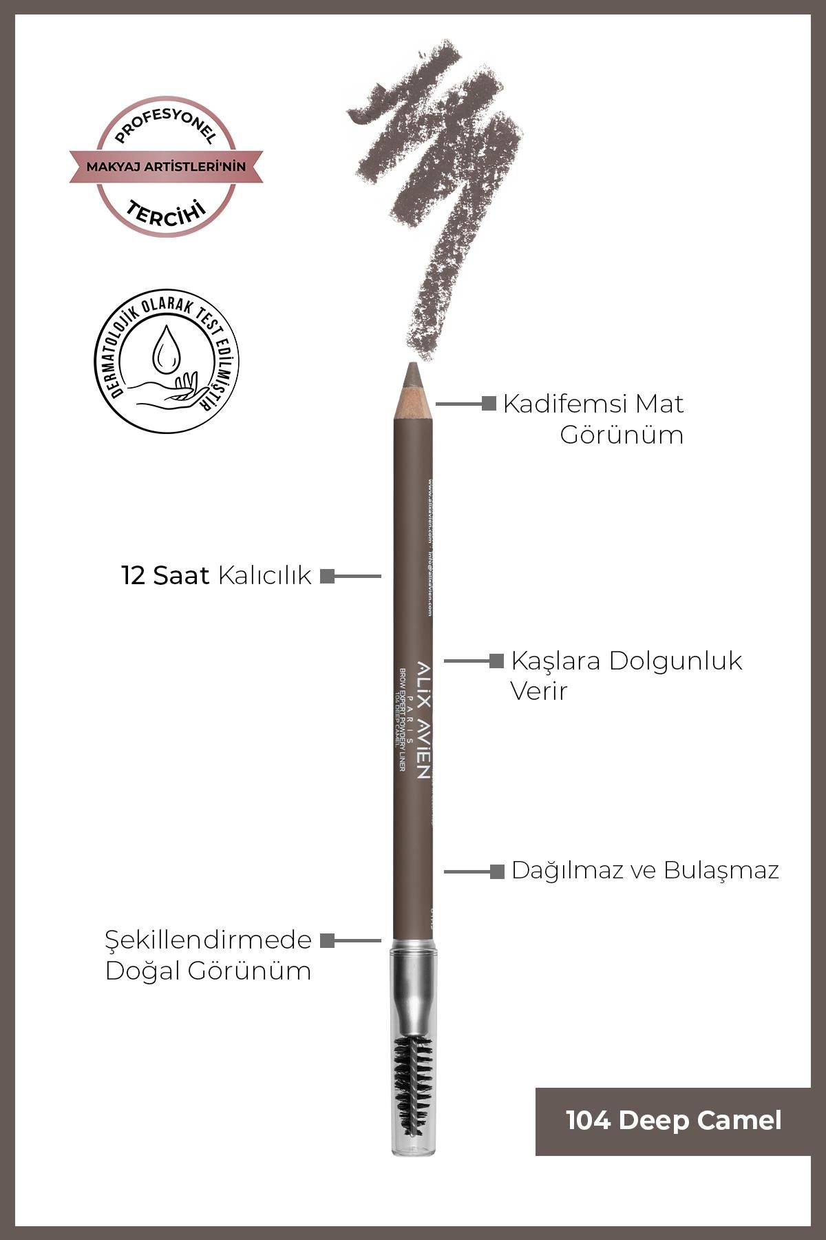 Fırçalı Kaş Kalemi 104 - EyeBrow Expert Powder 104 Deep Camel