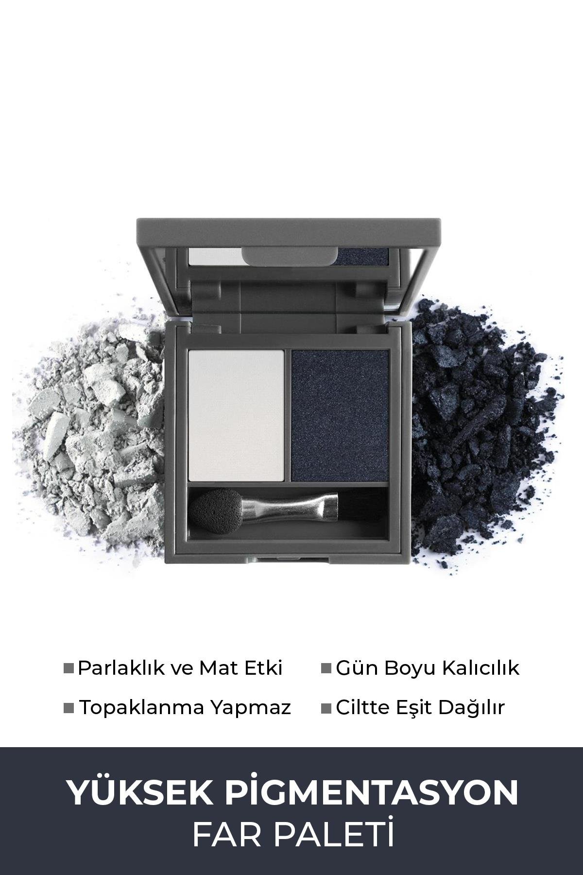 Göz Farı - Duo Eyeshadow 202 Blue Gray & Pearly Navy 3 g